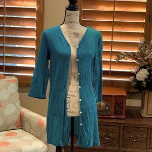 Blue cotton cardigan